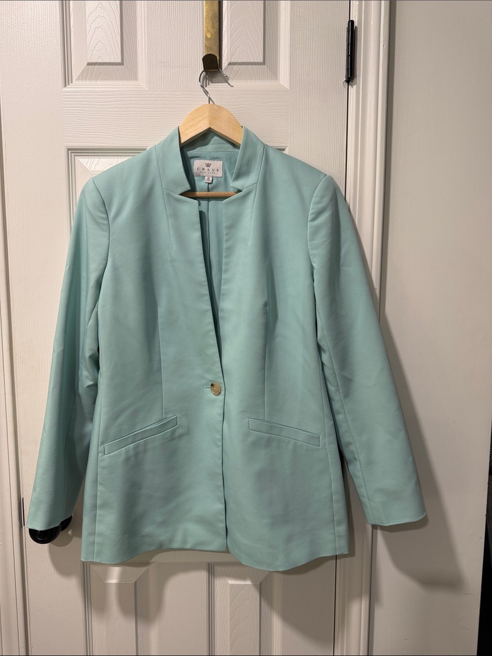 Chaus Light Mint Green Single-Button Women's Blazer